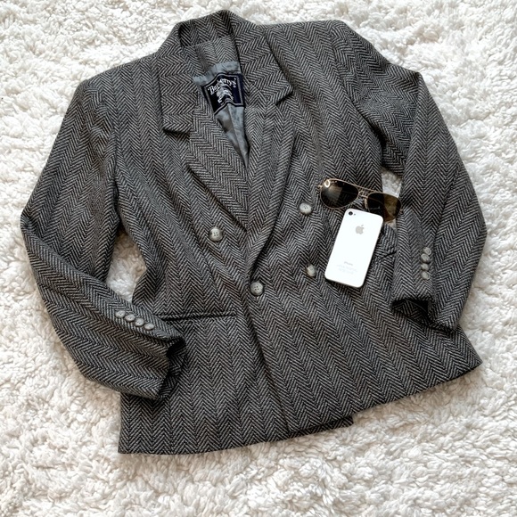 Burberry Jackets & Blazers - Vintage Burberry Double Breasted Wool Blazer